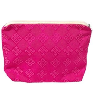 Givenchy Pink Full Zip Fabric Cosmetic Case Clutch